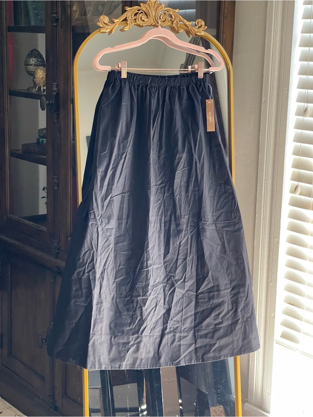 Few Moda CAARA NWT Black Cotton Blend Astrid Maxi Skirt